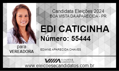 Candidato EDI CATICINHA 2024 - BOA VISTA DA APARECIDA - Eleições