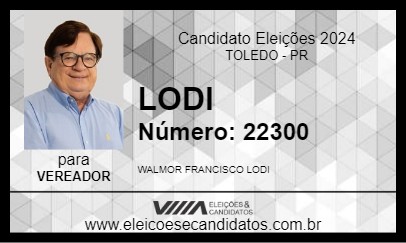 Candidato LODI 2024 - TOLEDO - Eleições