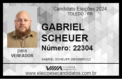 Candidato GABRIEL SCHEUER 2024 - TOLEDO - Eleições