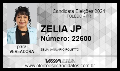 Candidato ZELIA JP 2024 - TOLEDO - Eleições