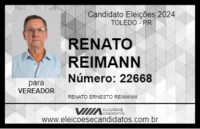 Candidato RENATO REIMANN 2024 - TOLEDO - Eleições