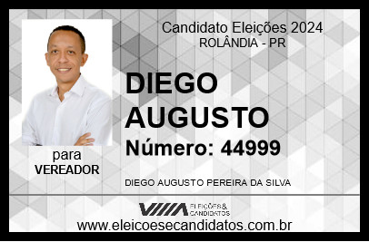 Candidato DIEGO AUGUSTO 2024 - ROLÂNDIA - Eleições