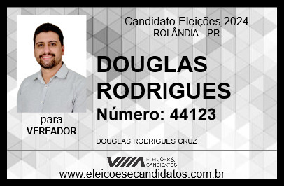 Candidato DOUGLAS RODRIGUES 2024 - ROLÂNDIA - Eleições