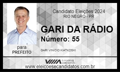 Candidato GARI DA RÁDIO 2024 - RIO NEGRO - Eleições