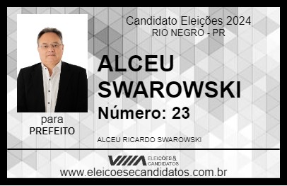 Candidato ALCEU SWAROWSKI 2024 - RIO NEGRO - Eleições