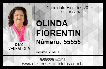 Candidato OLINDA FIORENTIN 2024 - TOLEDO - Eleições