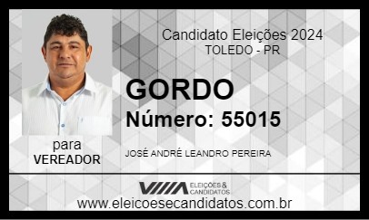 Candidato GORDO 2024 - TOLEDO - Eleições