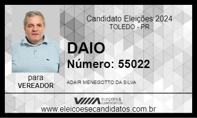 Candidato DAIO 2024 - TOLEDO - Eleições