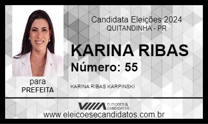 Candidato KARINA RIBAS 2024 - QUITANDINHA - Eleições