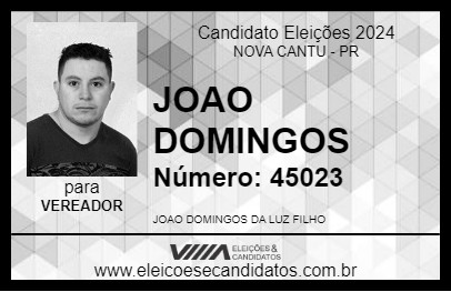 Candidato JOAO DOMINGOS 2024 - NOVA CANTU - Eleições