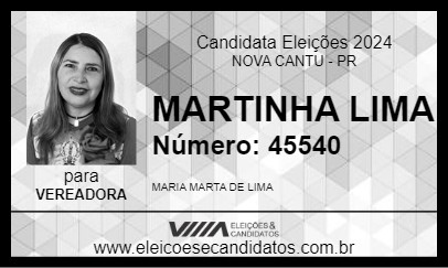 Candidato MARTINHA LIMA 2024 - NOVA CANTU - Eleições