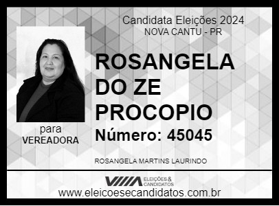 Candidato ROSANGELA DO ZE PROCOPIO 2024 - NOVA CANTU - Eleições