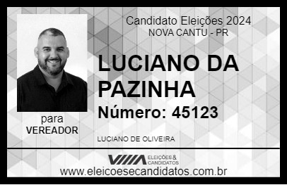 Candidato LUCIANO DA PAZINHA 2024 - NOVA CANTU - Eleições