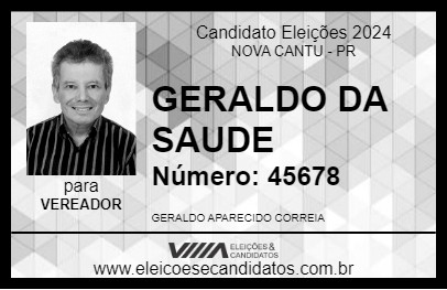 Candidato GERALDO DA SAUDE 2024 - NOVA CANTU - Eleições