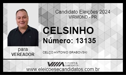 Candidato CELSINHO 2024 - VIRMOND - Eleições