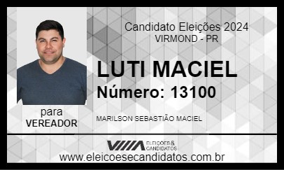 Candidato LUTI MACIEL 2024 - VIRMOND - Eleições