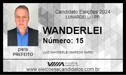 Candidato WANDERLEI 2024 - LUNARDELLI - Eleições