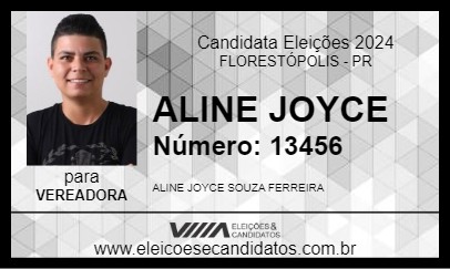 Candidato ALINE JOYCE 2024 - FLORESTÓPOLIS - Eleições