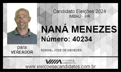 Candidato NANÁ MENEZES 2024 - IMBAÚ - Eleições