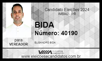 Candidato BIDA 2024 - IMBAÚ - Eleições