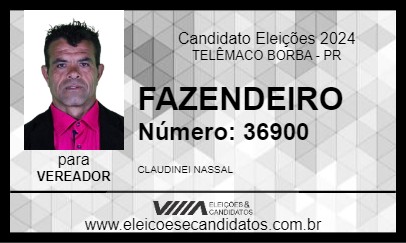 Candidato FAZENDEIRO 2024 - TELÊMACO BORBA - Eleições