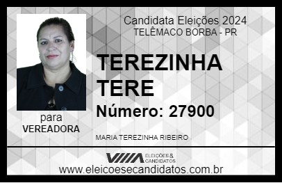 Candidato TEREZINHA TERE 2024 - TELÊMACO BORBA - Eleições