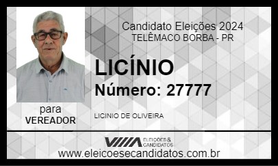 Candidato LICÍNIO 2024 - TELÊMACO BORBA - Eleições