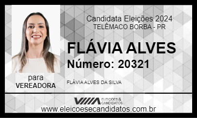 Candidato FLÁVIA ALVES 2024 - TELÊMACO BORBA - Eleições