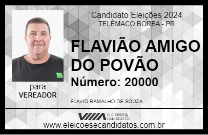 Candidato FLAVIÃO AMIGO DO POVÃO 2024 - TELÊMACO BORBA - Eleições