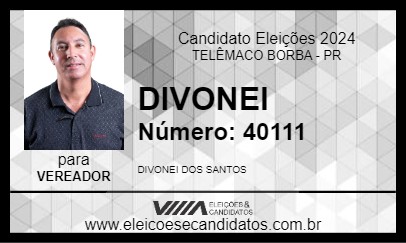 Candidato DIVONEI 2024 - TELÊMACO BORBA - Eleições