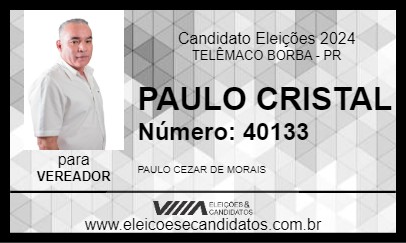 Candidato PAULO CRISTAL 2024 - TELÊMACO BORBA - Eleições