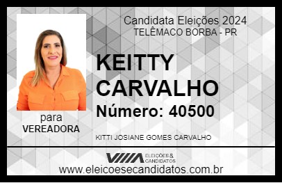 Candidato KEITTY CARVALHO 2024 - TELÊMACO BORBA - Eleições