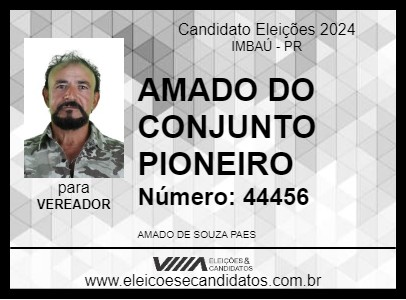 Candidato AMADO DO CONJUNTO PIONEIRO 2024 - IMBAÚ - Eleições