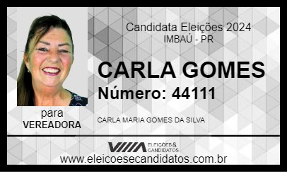 Candidato CARLA GOMES 2024 - IMBAÚ - Eleições