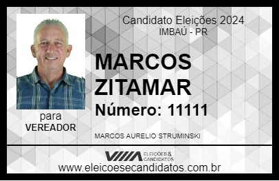 Candidato MARCOS ZITAMAR 2024 - IMBAÚ - Eleições