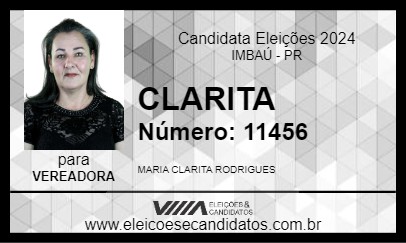 Candidato CLARITA 2024 - IMBAÚ - Eleições