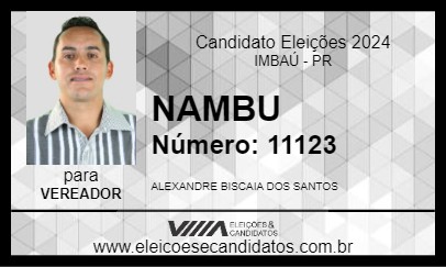 Candidato NAMBU 2024 - IMBAÚ - Eleições