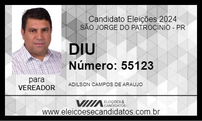 Candidato DIU 2024 - SÃO JORGE DO PATROCÍNIO - Eleições