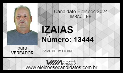 Candidato IZAIAS 2024 - IMBAÚ - Eleições