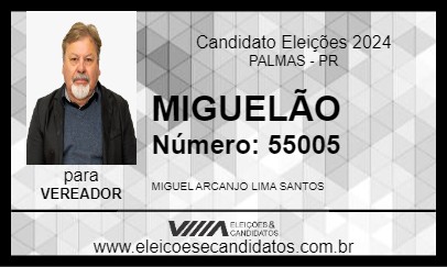 Candidato MIGUELÃO 2024 - PALMAS - Eleições