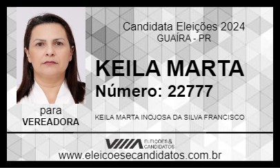 Candidato KEILA MARTA 2024 - GUAÍRA - Eleições