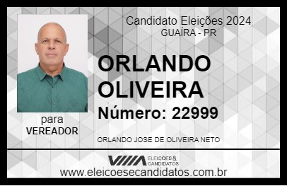 Candidato ORLANDO OLIVEIRA 2024 - GUAÍRA - Eleições