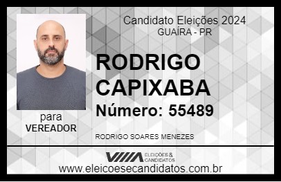 Candidato RODRIGO CAPIXABA 2024 - GUAÍRA - Eleições