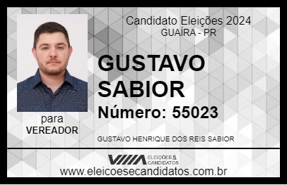 Candidato GUSTAVO SABIOR 2024 - GUAÍRA - Eleições