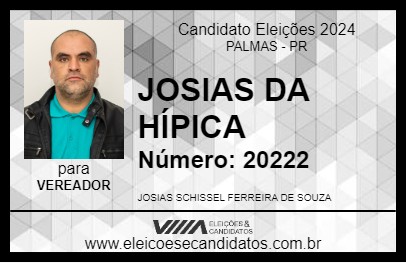 Candidato JOSIAS DA HÍPICA 2024 - PALMAS - Eleições