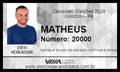 Candidato MATHEUS 2024 - OURIZONA - Eleições