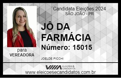 Candidato JÔ DA FARMÁCIA 2024 - SÃO JOÃO - Eleições