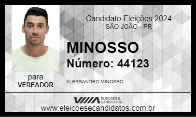 Candidato MINOSSO 2024 - SÃO JOÃO - Eleições