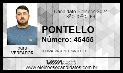 Candidato PONTELLO 2024 - SÃO JOÃO - Eleições