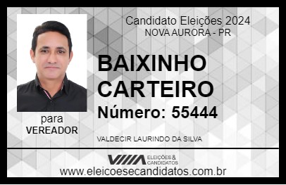 Candidato BAIXINHO CARTEIRO 2024 - NOVA AURORA - Eleições